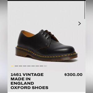 Dr. Martens 1461 Unisex Leather Oxfords / Made in England